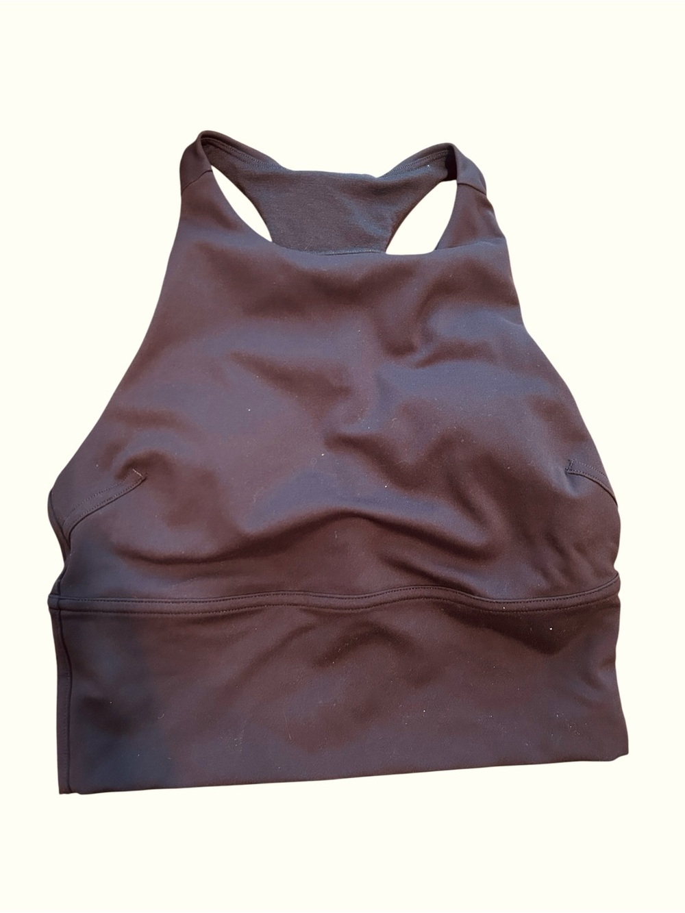 LULULEMON chocolate brown Everlux shelf tank sports bra XS
